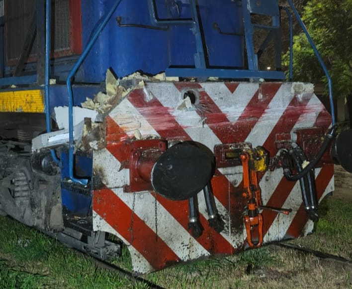 Chocaron un tren y un camión en Tío Pujio