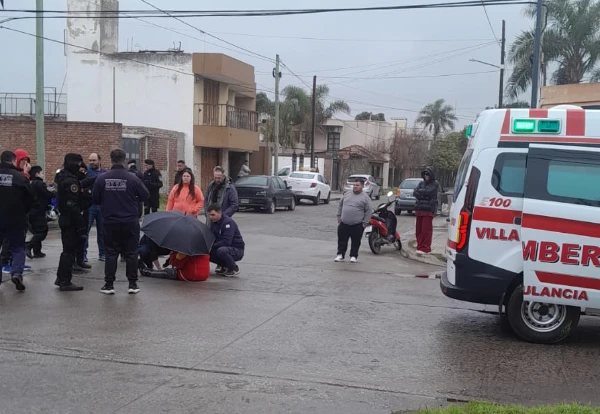 Un hombre sufrió heridas tras un choque en moto en barrio San Justo