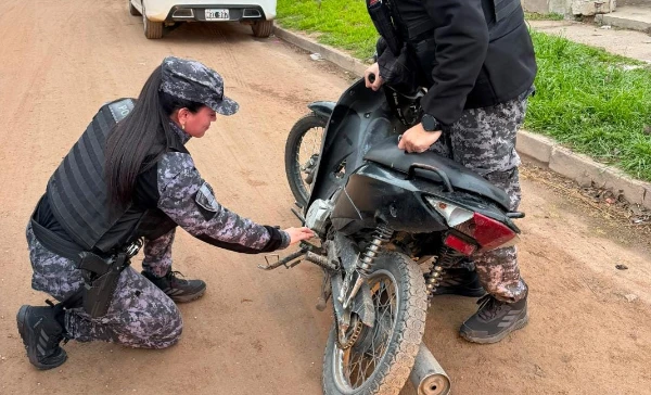 Secuestraron una moto con el cuadro adulterado en Los Olmos